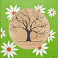 Daisy Series in Green  — 50×50cm, 20×20" Print only