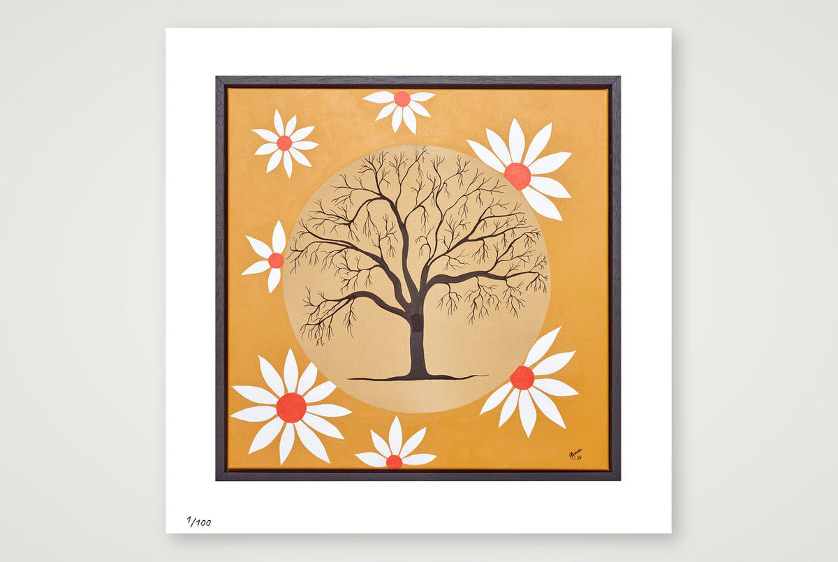 Daisy Series in Mustard — table