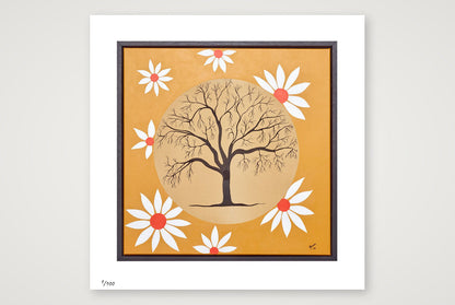 Daisy Series in Mustard — table